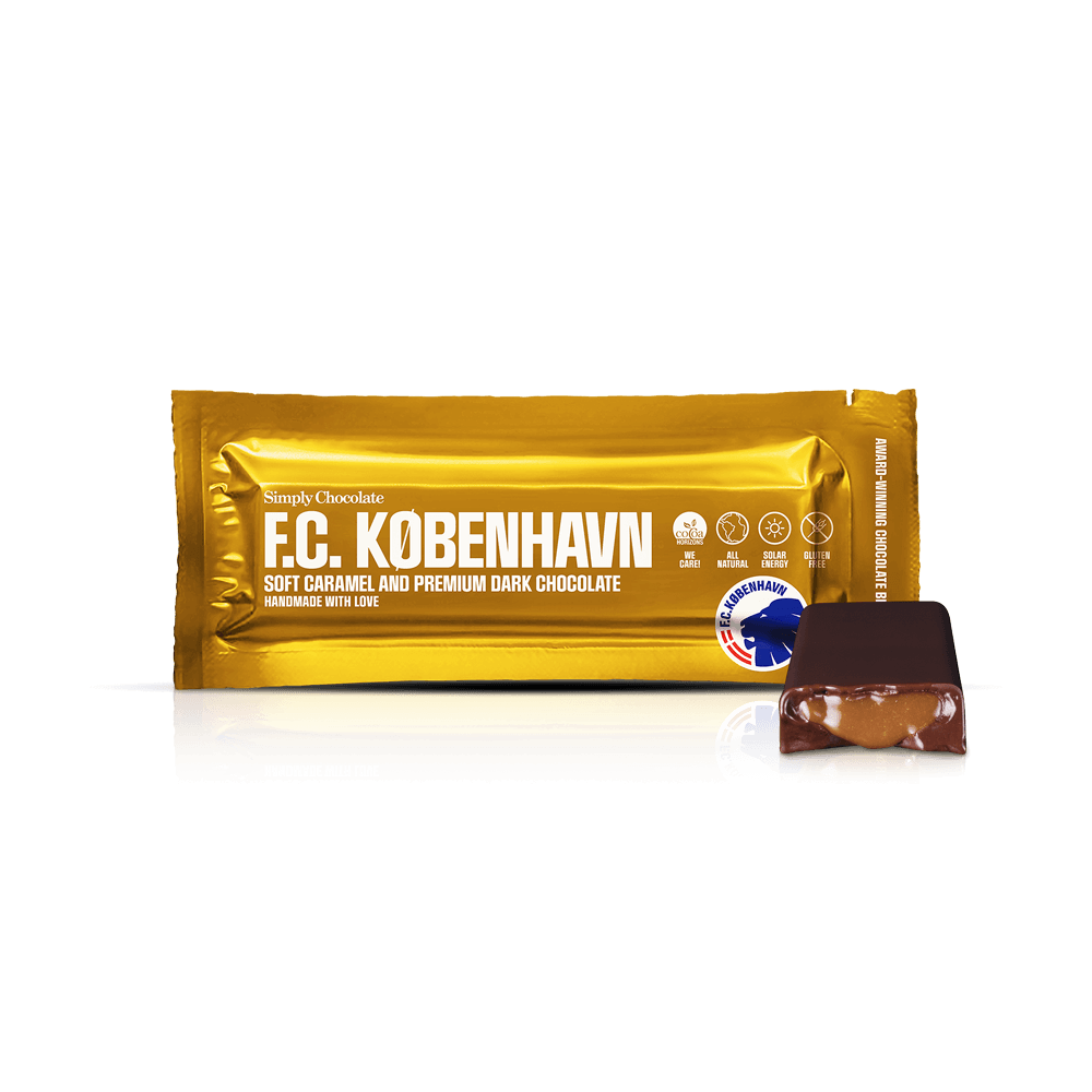 FCK Danish Champions 2022 chocolate bar | Soft caramel and premium dark chocolate