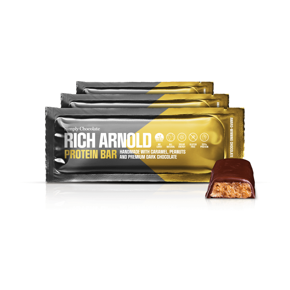 Rich Arnold 12 -Pack | Protein bar with caramel, peanuts and premium dark chocolate