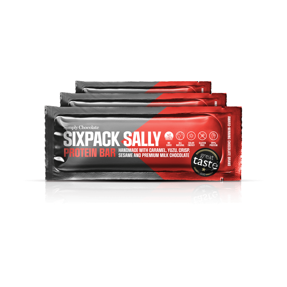 Sixpack Sally 12 Pack | Protein bar with caramel, yuzu, sesame and premium milk chocolate