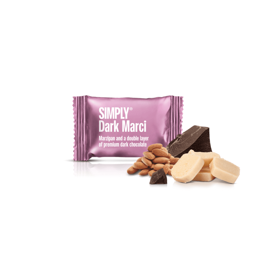 Schoko-Bites, Karton mit 75 stk - Simply® Dark Marci
