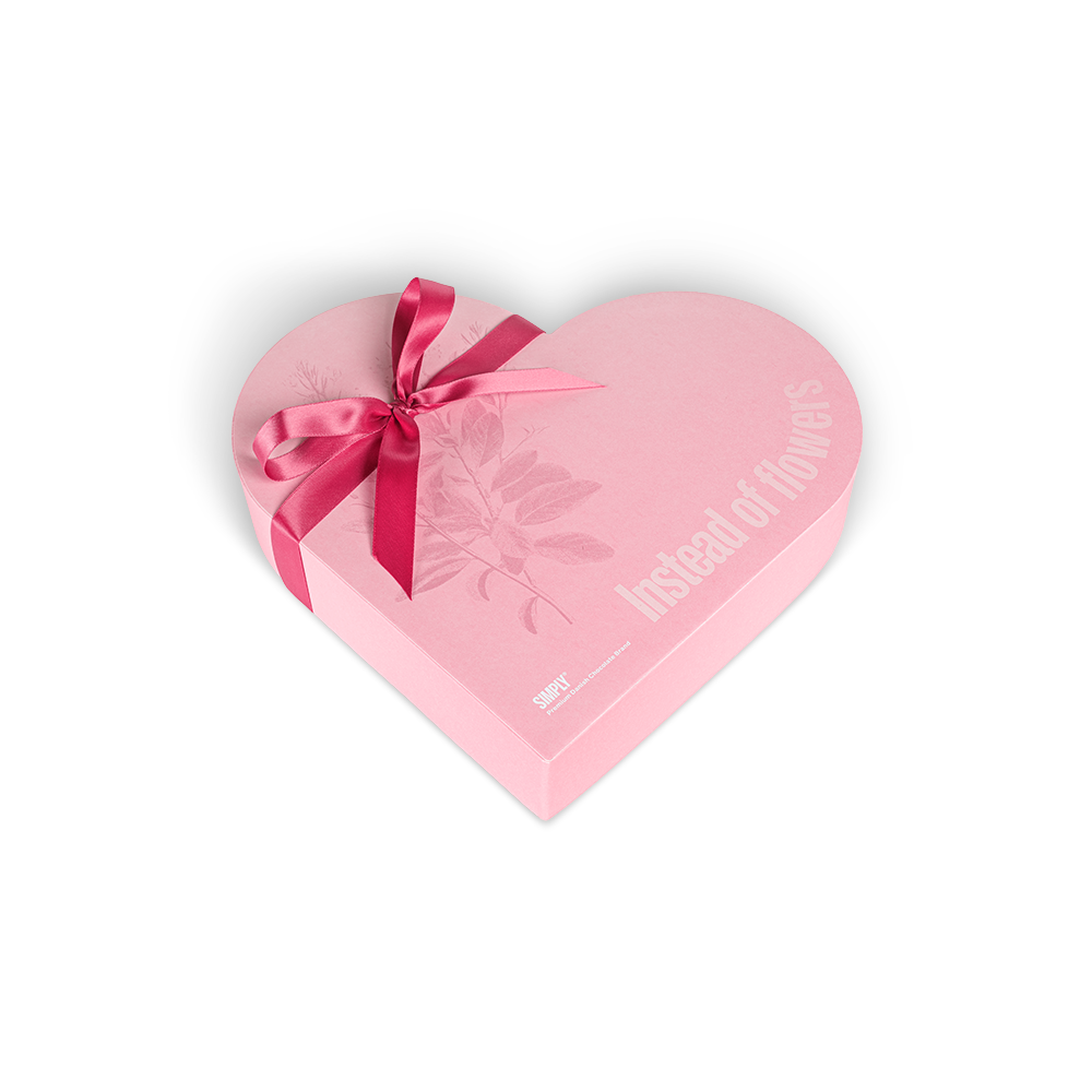The Heart box | Eksklusive Geschenkschachtel mit 40 Stück gemischte Schokoladenbites