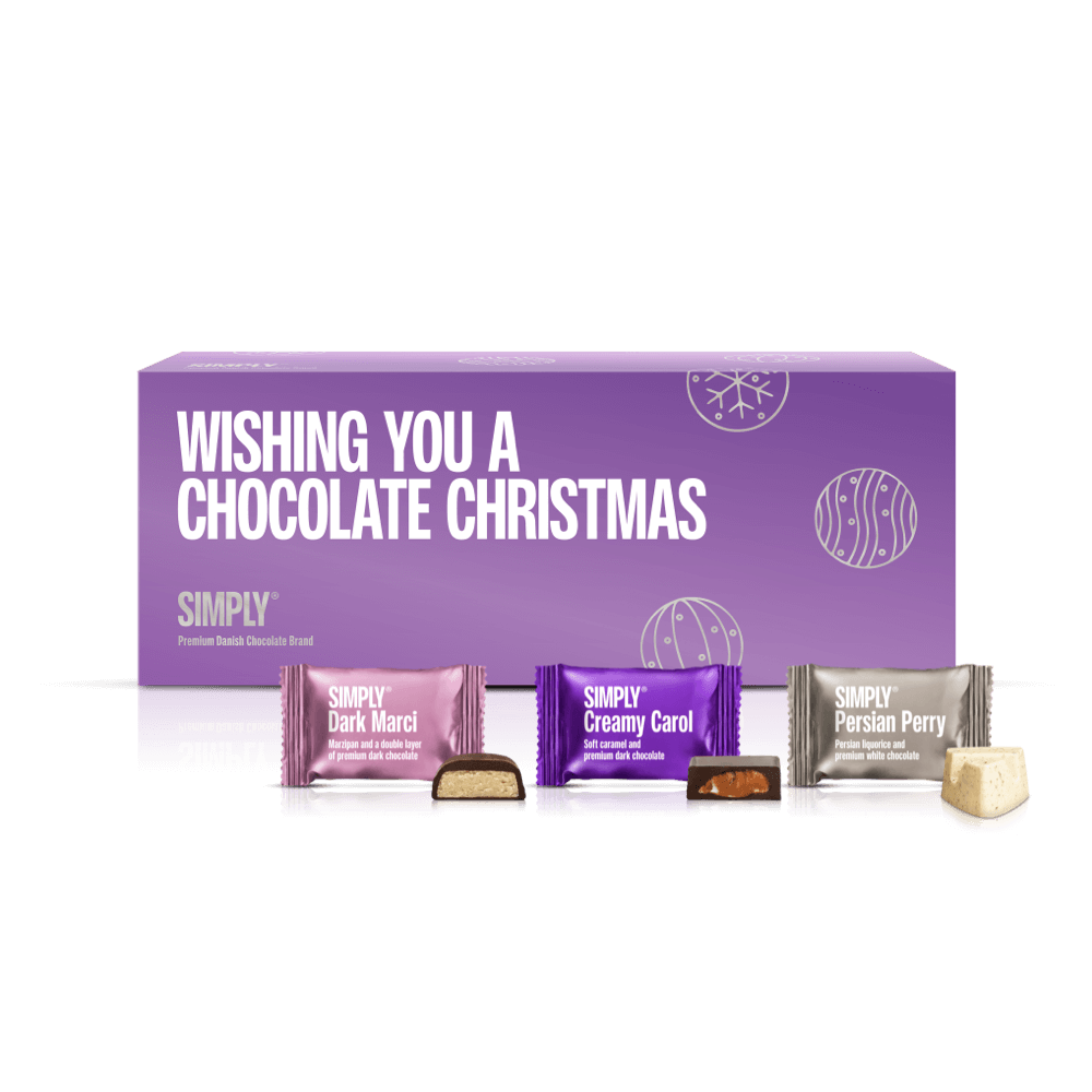 Chokolade Gaveæske 27 stk. - Wishing You A Chocolate Christmas