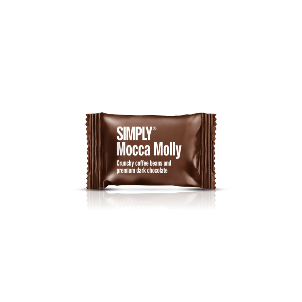 Mocca Molly - Box with 75 pcs. bites | Crunchy coffee beans and premium dark chocolate