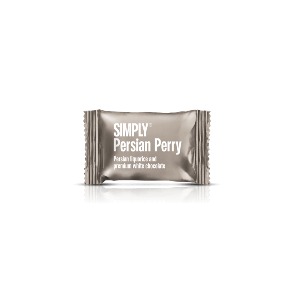 Persian Perry - Box with 75 pcs. bites | Persian liqorice and premium white chocolate