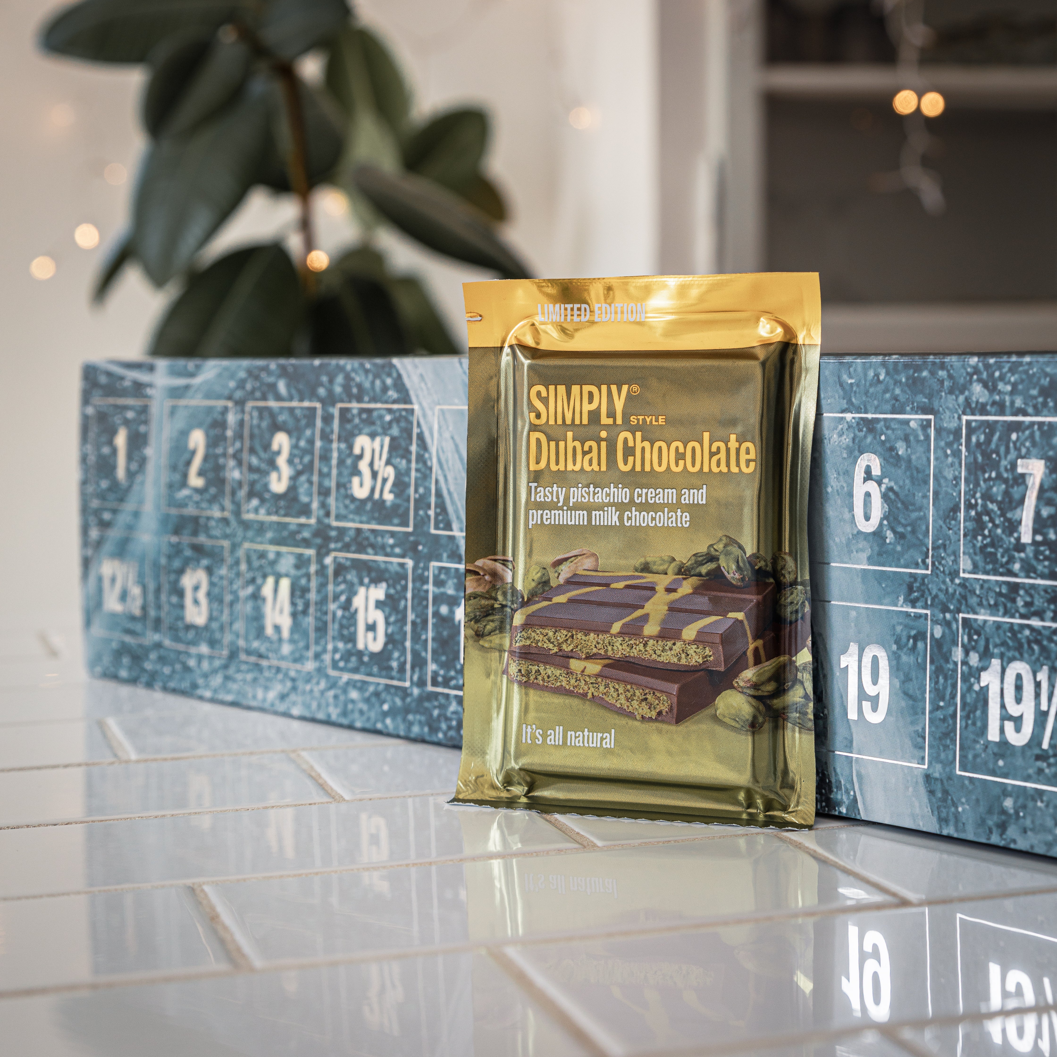 Simply® Unwrap Your Energy | Dubai-Schokoladenriegel + Favorites Cube