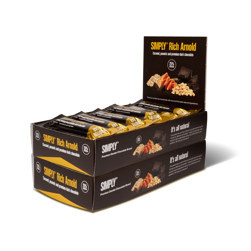 Karamell, Erdnüsse & Premium Zartbitterschokolade | Simply® Rich Arnold – 30 stk