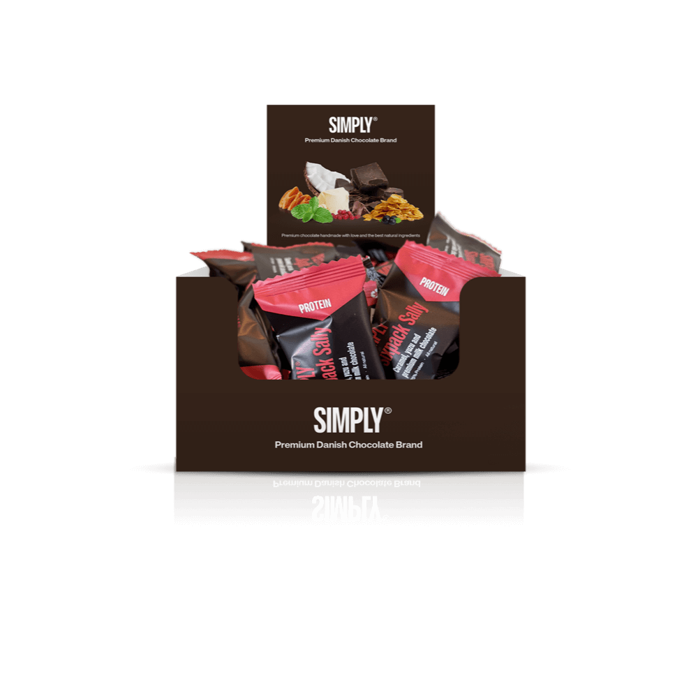 Protein bites - Karamell, Yuzu, Sesam und Milchschokolade | Simply® Sixpack Sally - 75 stk.