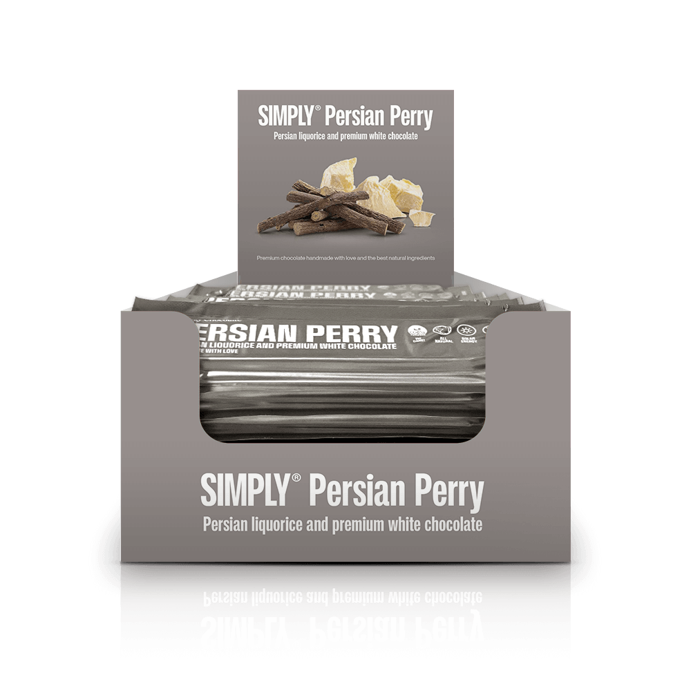 Simply® Persian Perry | Persisk lakrids og premium hvid chokolade - Chocolate Bars - Simply®
