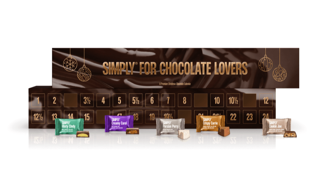 Simply® For Chocolate Lovers | Chokoladejulekalender med 30 låger - Christmas Calendar - Simply®