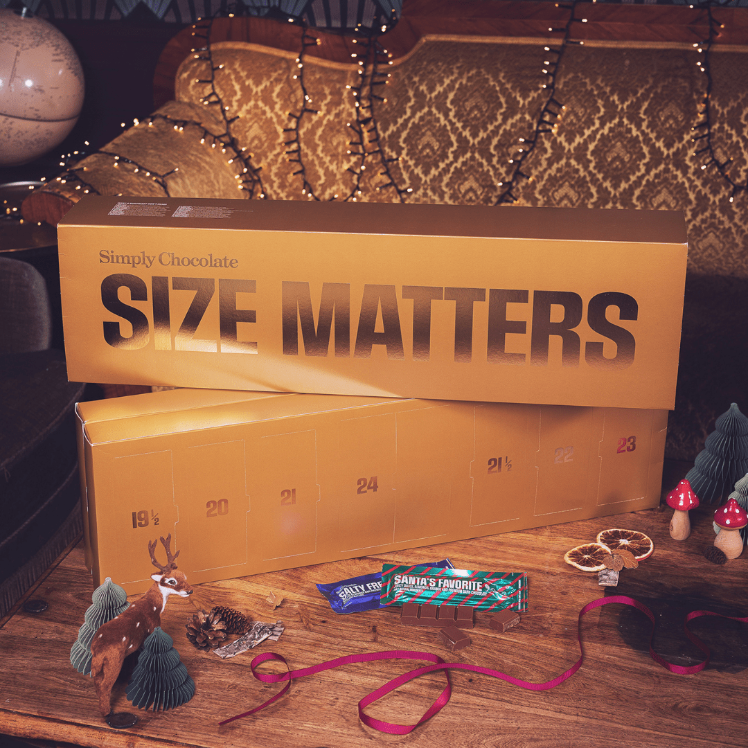 Simply® Size Matters | Chokoladejulekalender med 30 låger - Christmas Calendar - Simply®