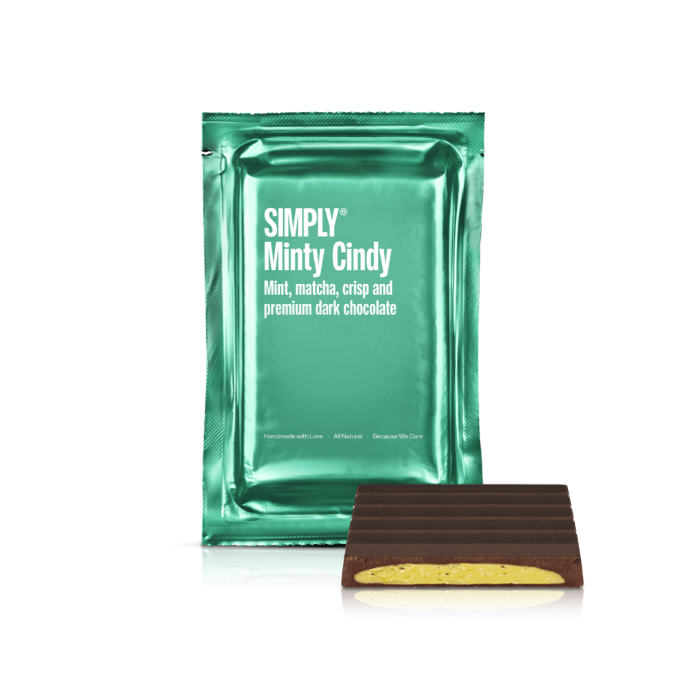 Sharing Bar - Minty Cindy | Mint, matcha the, crisp og premium mørk chokolade - Sharing bar - Simply®