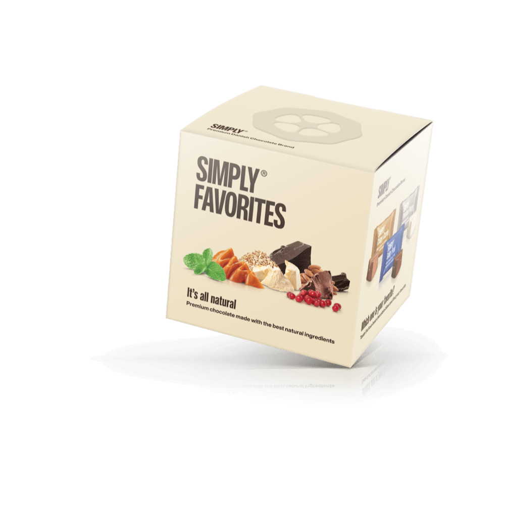 Simply® Favorites - Gaveæske med 9 bites | Smag vores favoritter - Single Cubes - Simply®