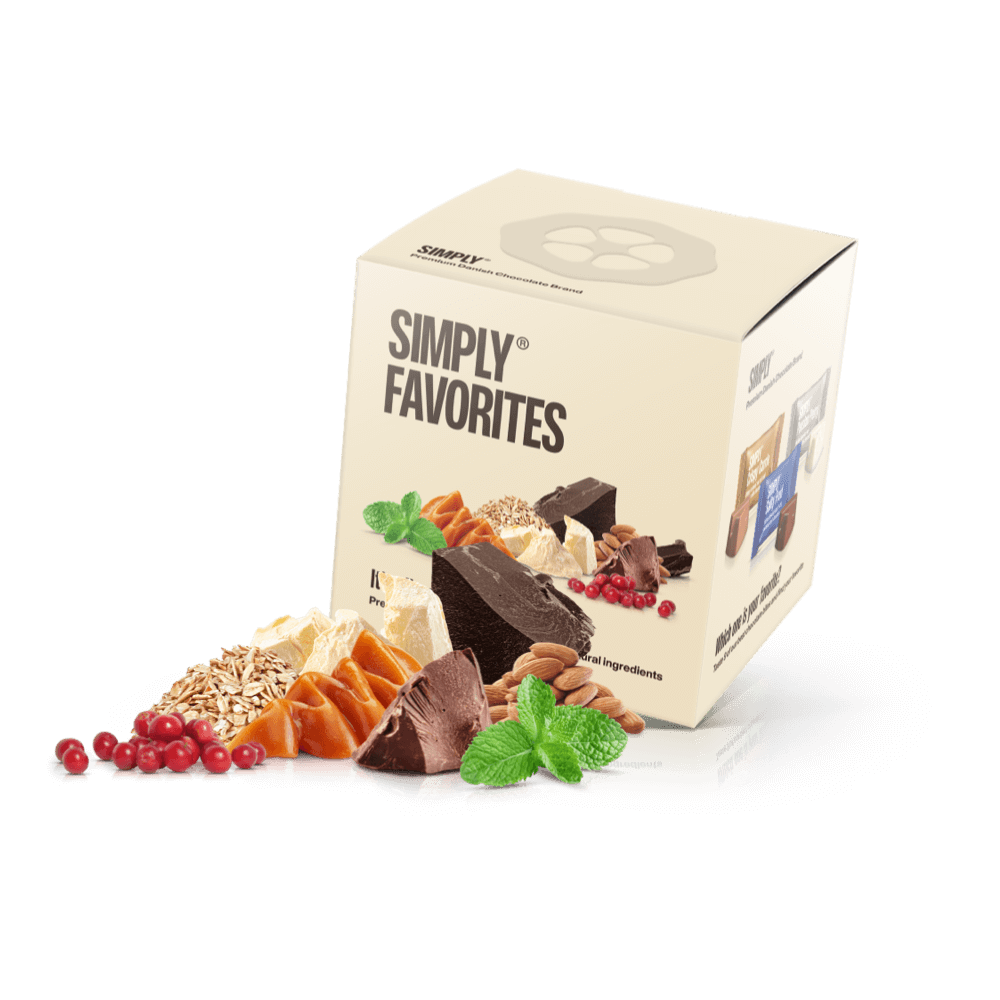 Simply® Favorites - Gaveæske med 9 bites | Smag vores favoritter - Single Cubes - Simply®