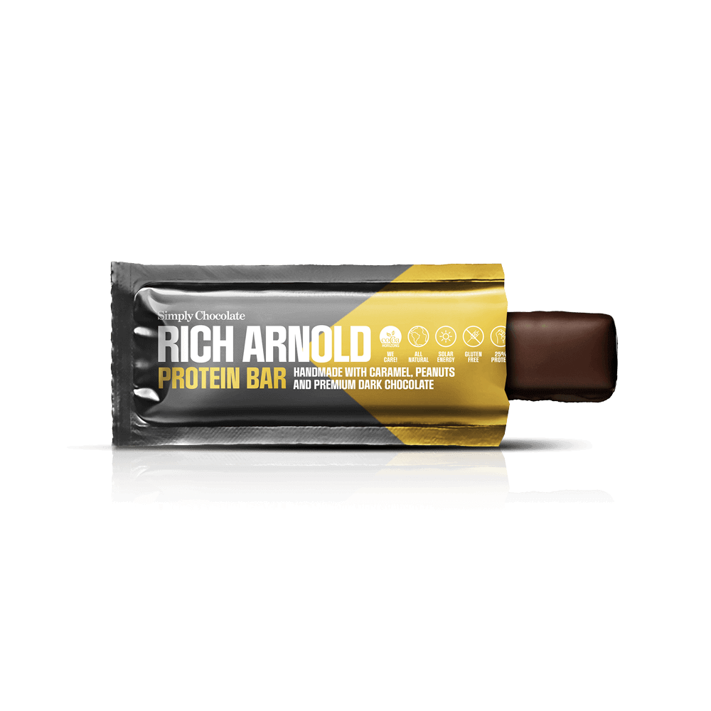 Rich Arnold 12 -Pack | Protein bar with caramel, peanuts and premium dark chocolate