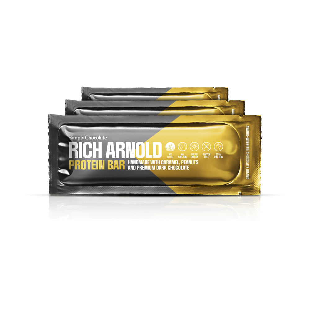 Rich Arnold 12 -Pack | Protein bar with caramel, peanuts and premium dark chocolate