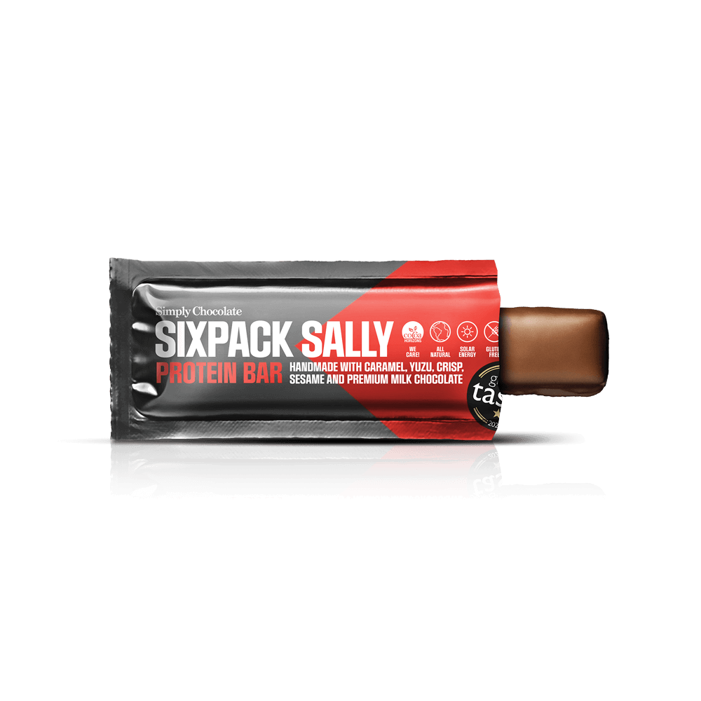 Sixpack Sally 12 Pack | Protein bar with caramel, yuzu, sesame and premium milk chocolate