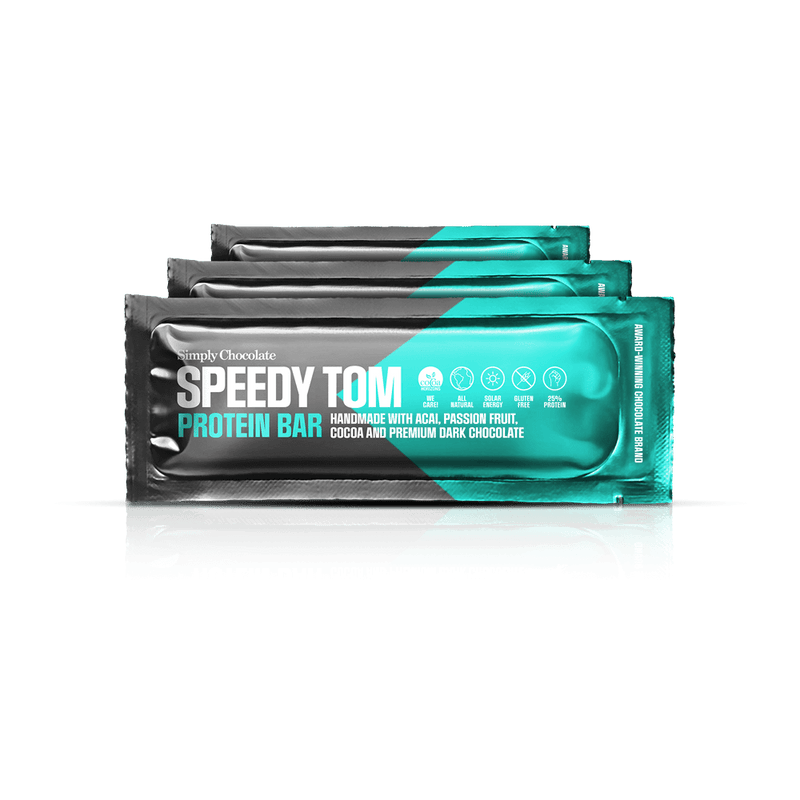 Speedy Tom 12 Pack | Protein bar with acai, cocoa, passion fruit and premium dark chocolate