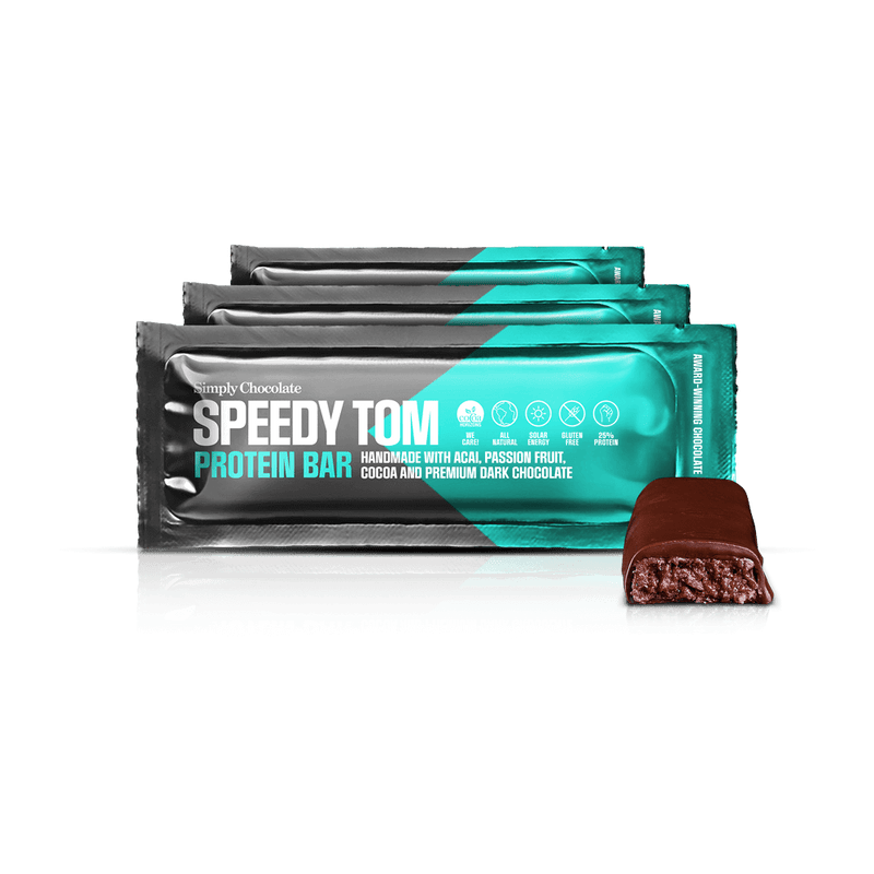 Speedy Tom 12 Pack | Protein bar with acai, cocoa, passion fruit and premium dark chocolate
