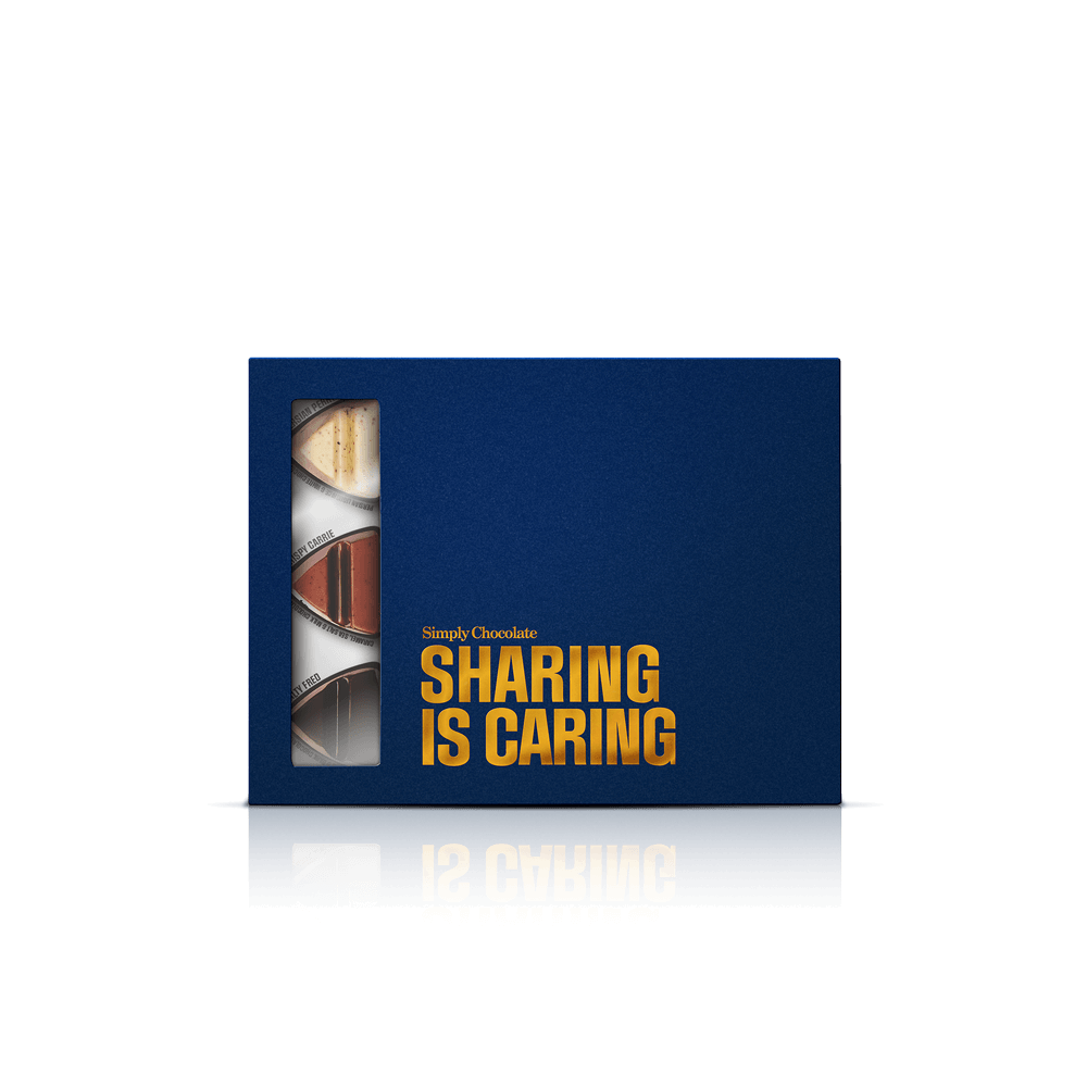 Sharing is Caring | Schachtel mit 12 Stück Schokolade
