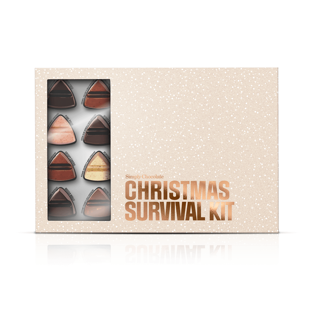 The Christmas Survival Kit | 30 Türchen mit Premium Schokolade + 24 stk. Schokoladenschachtel