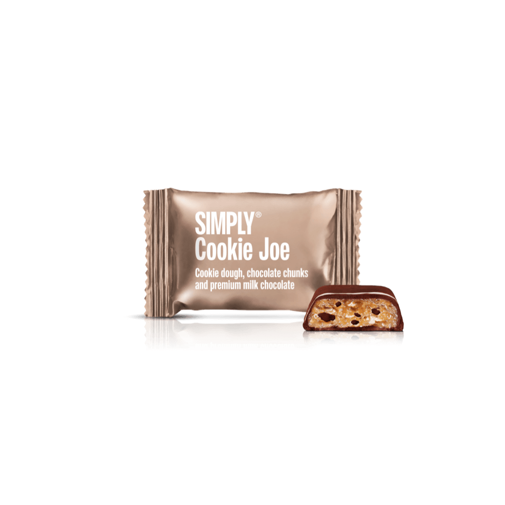 SIMPLY Cookie Joe - 75 Stück Schachtel | Cookie Dough, Schokoladenstücke und Milchschokolade