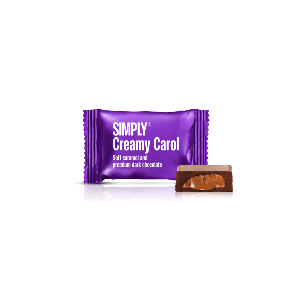 Creamy Carol - Cube mit Bites | Weiche Karamellfüllung und dunkle Schokolade