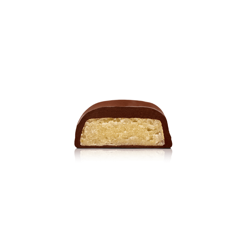 Dark Marci - Cube mit Bites | Marcipan und eine doppelte Schicht Dunkelschokolade