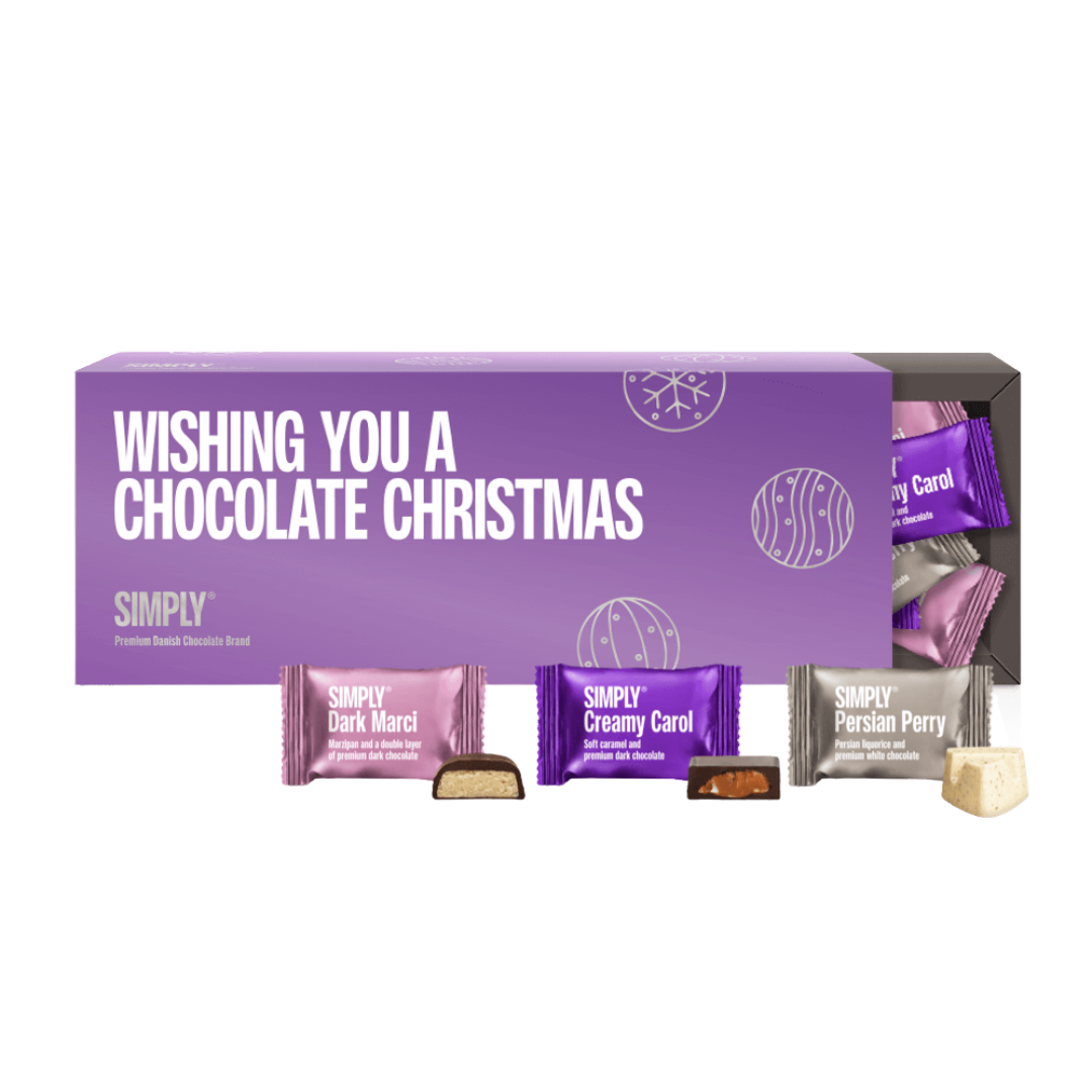 Chokolade Gaveæske 27 stk. - Wishing You A Chocolate Christmas