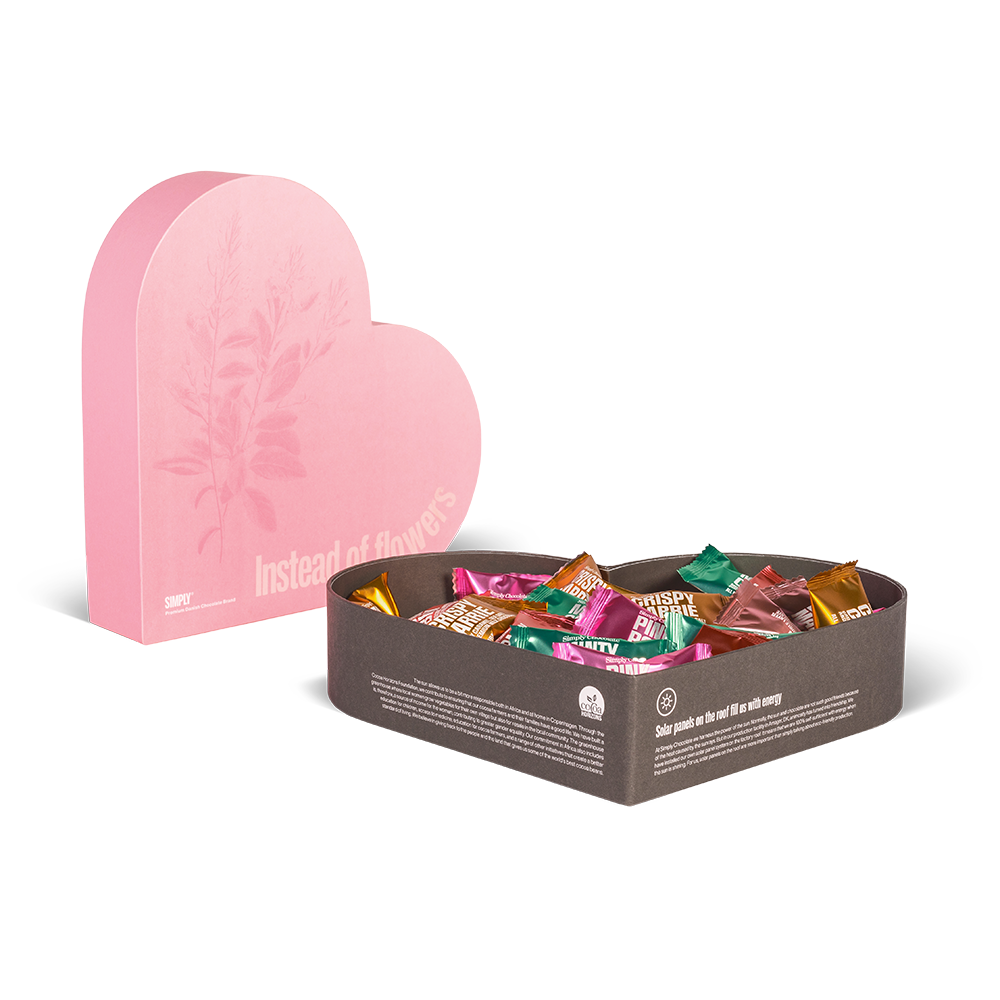 The Heart box - Eksklusive Geschenkschachtel | 40 Stück gemischte Schokoladenbites