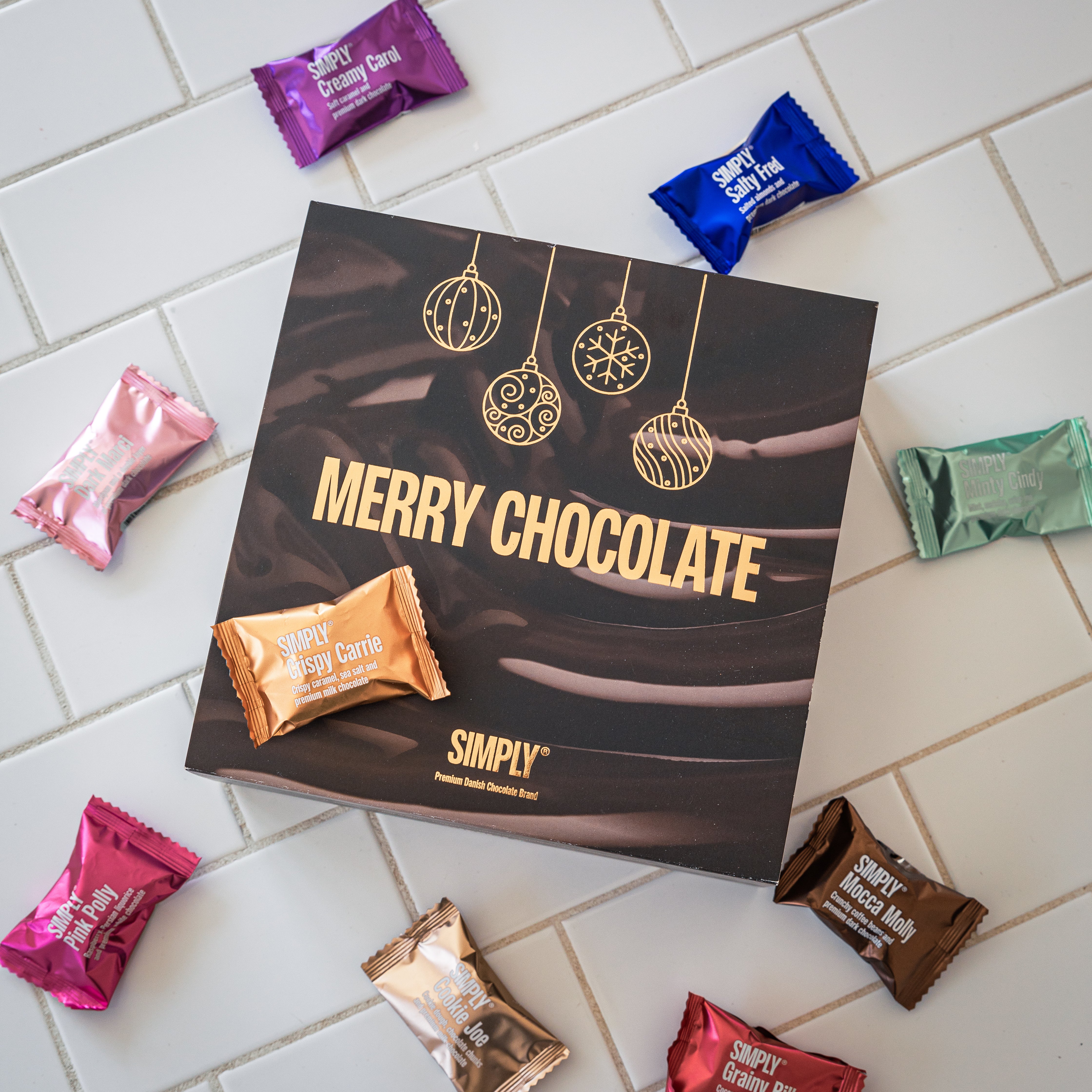 The Christmas Premium Box | Eksklusive Weihnachtsschachtel mit 50 gemischten Schokoladenbites
