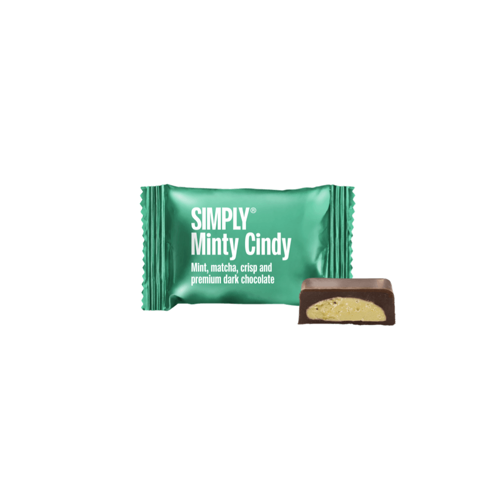 Simply® Minty Cindy - 75 Bites | Minze, Matcha Tee, Knusper und dunkle Schokolade