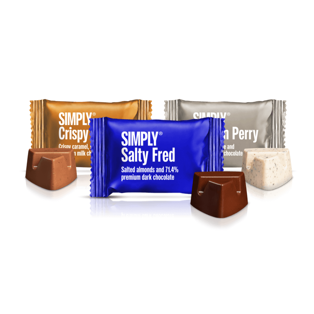 Solid Mix - Box with 75 pcs. Bites | Crispy Carrie, Salty Fred og Persian Perry