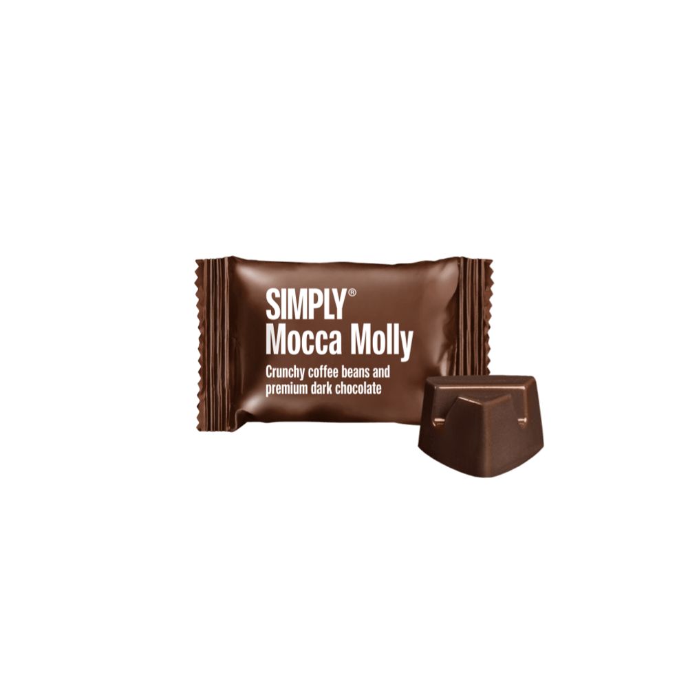 Simply® Mocca Molly - 75 Bites | Knusprige Kaffeebohnen und dunkle Schokolade