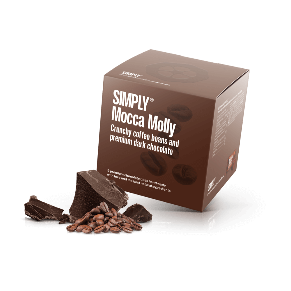 Mocca Molly - Cube with 9 bites | Crunchy coffee beans and premium dark chocolate