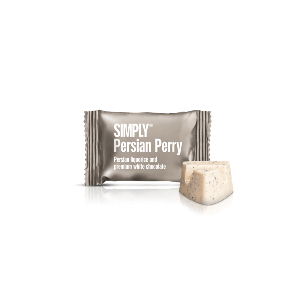 Persian Perry - 75 Stück Schachtel | Persische Lakritz und weiße Schokolade