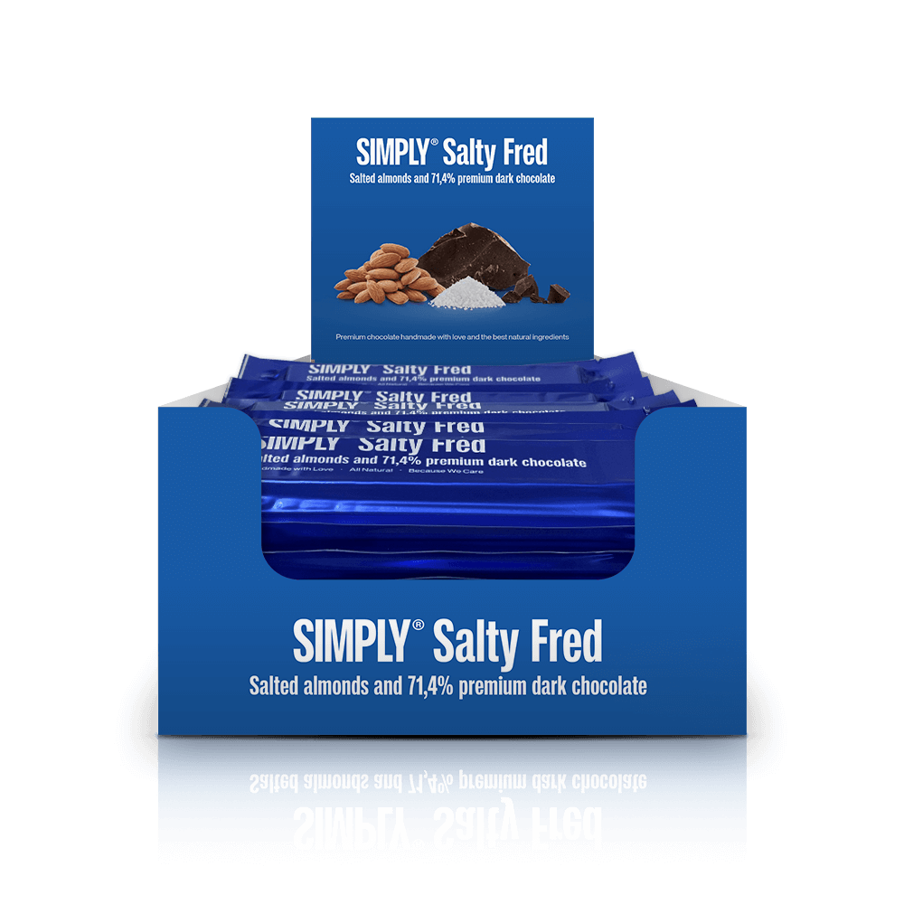 Simply® Salty Fred | Gesalzene Mandeln und dunkle Schokolade