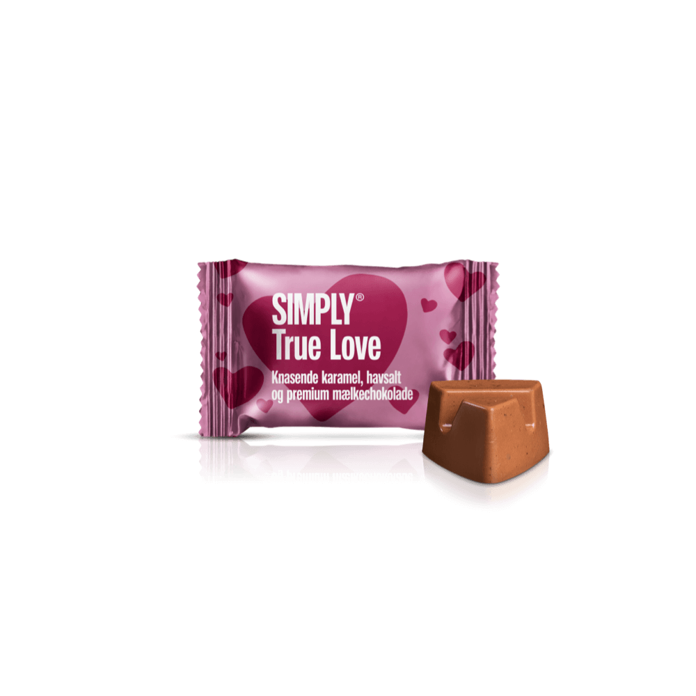 True Love - 75 stk. box | Knuspriges Karamell, Flockensalz und Milchschokolade