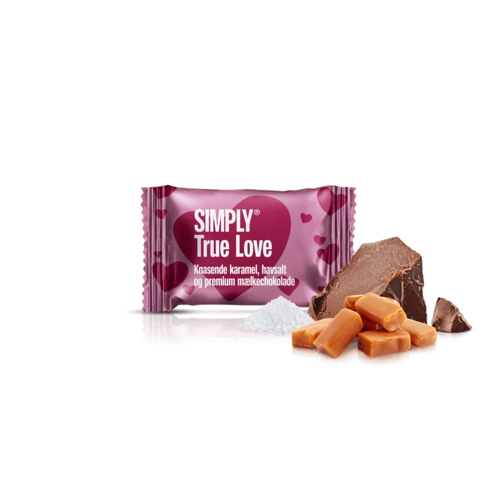 True Love - 75 stk. box | Knuspriges Karamell, Flockensalz und Milchschokolade