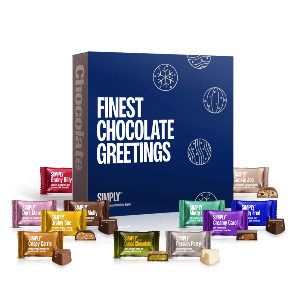 Premium gaveæske - 80 bites | Finest Chocolate Greetings