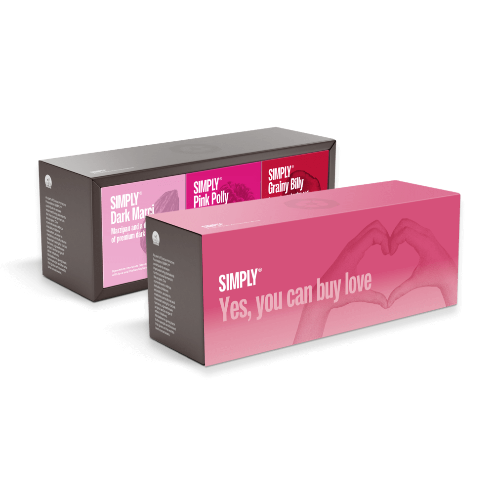 Yes you can buy love - Gift box with 3 pcs. Cubes | Dark Marci, Grainy Billy, Pink Polly