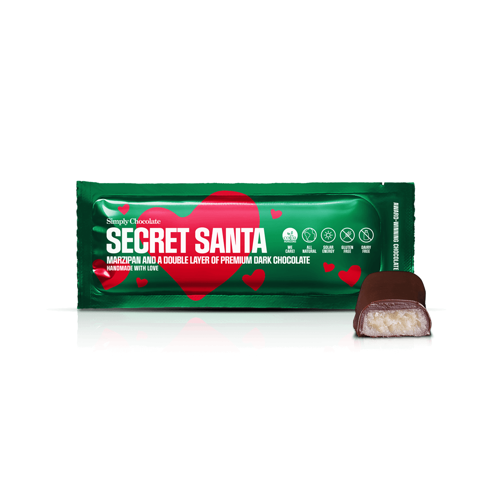 Simply® Secret Santa | Marcipan og et tykt lag mørk chokolade - Chocolate Bars - Simply®