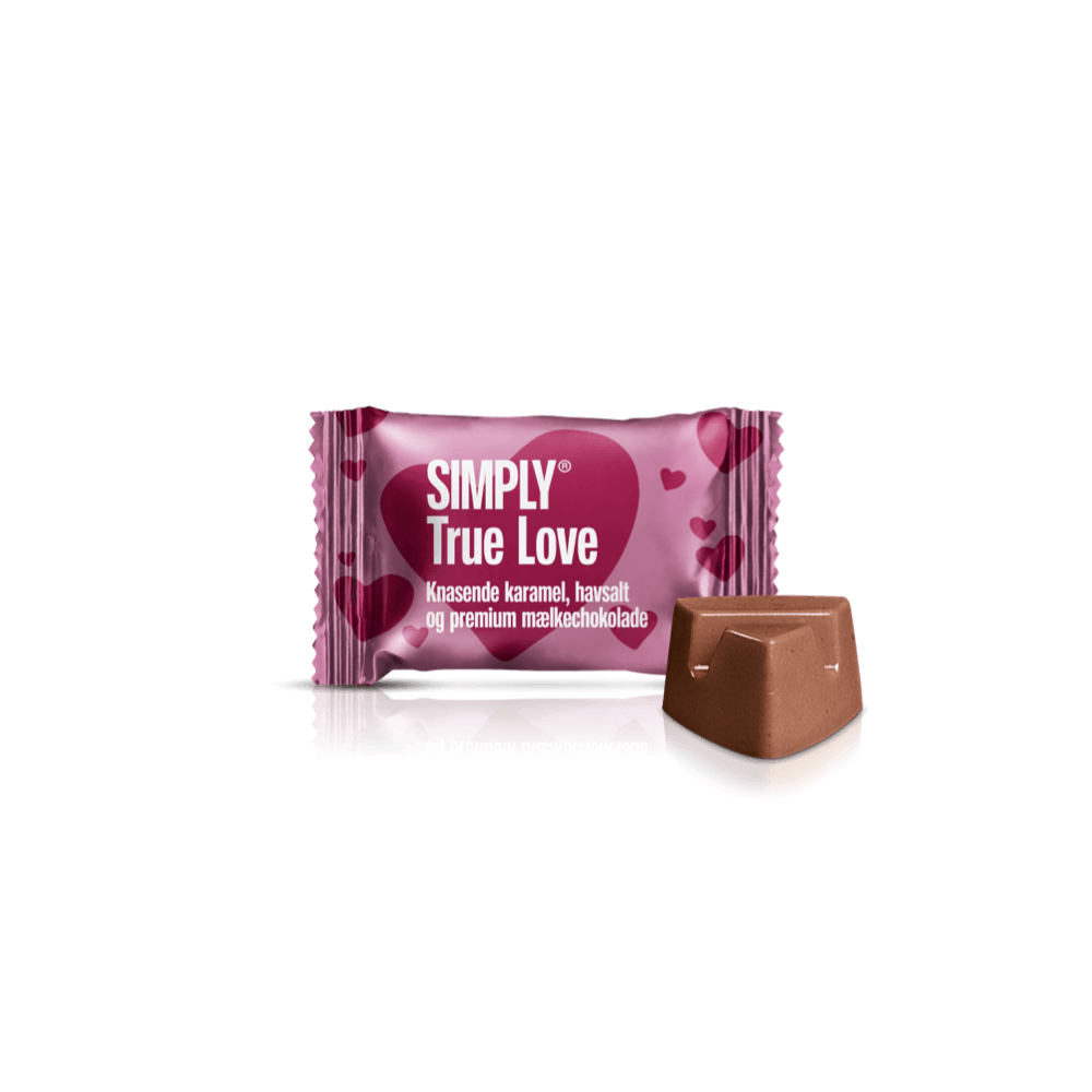 Simply® True Love - 75 Bites | Knasende karamel, havsalt og premium mælkechokolade - Mors dag - Simply®