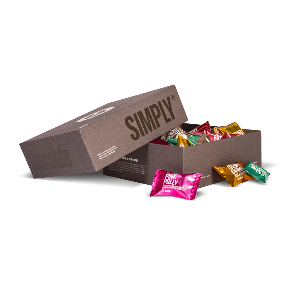 The Premium Box | Eksklusiv gaveæske med 50 stk. mix chokoladebites - Mors dag - Simply®