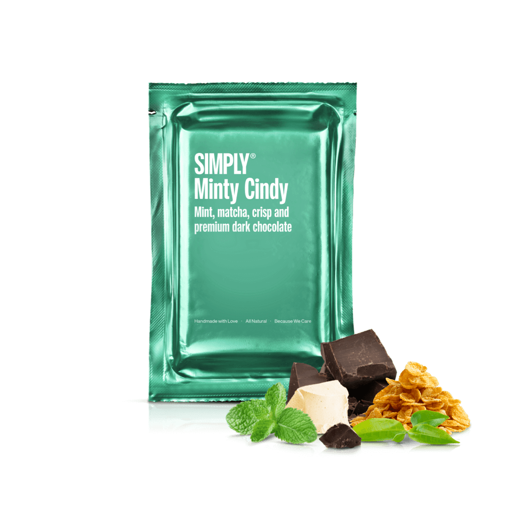 Sharing Bar - Minty Cindy | Mint, matcha the, crisp og premium mørk chokolade - Sharing bar - Simply®